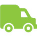 A green delivery van icon