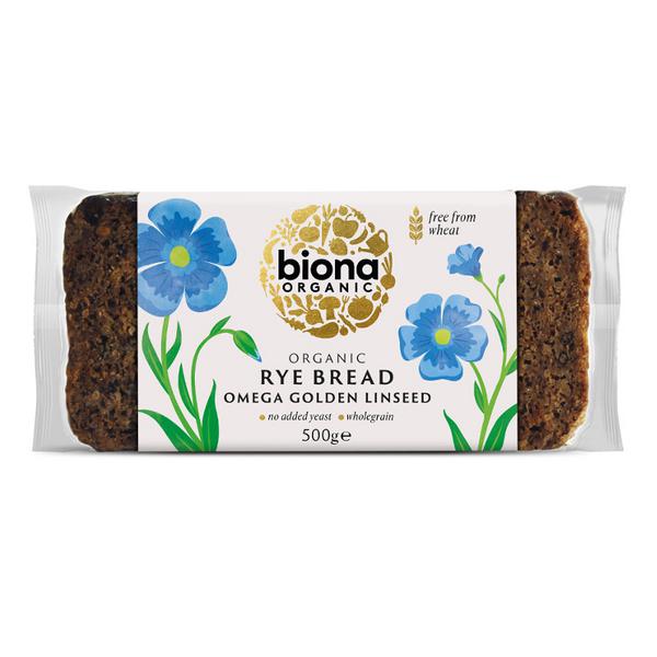 Organic Rye Bread With Omega 3 in 500g from Biona
