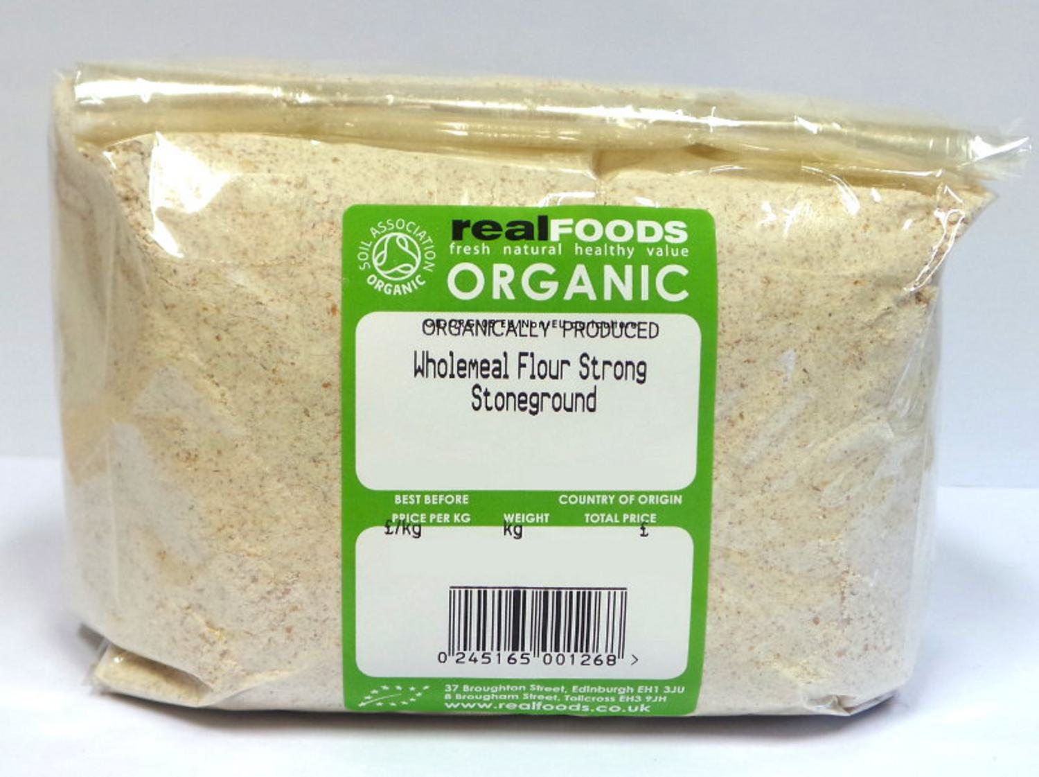 Organic Strong Wholemeal Bread Flour from Real Foods Buy Bulk Wholesale Online