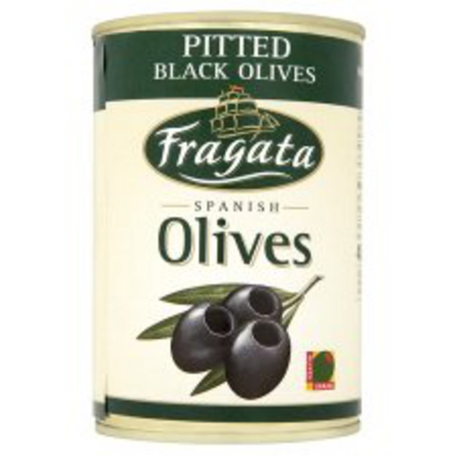 Pitted Black Olives in 400g from Fragata