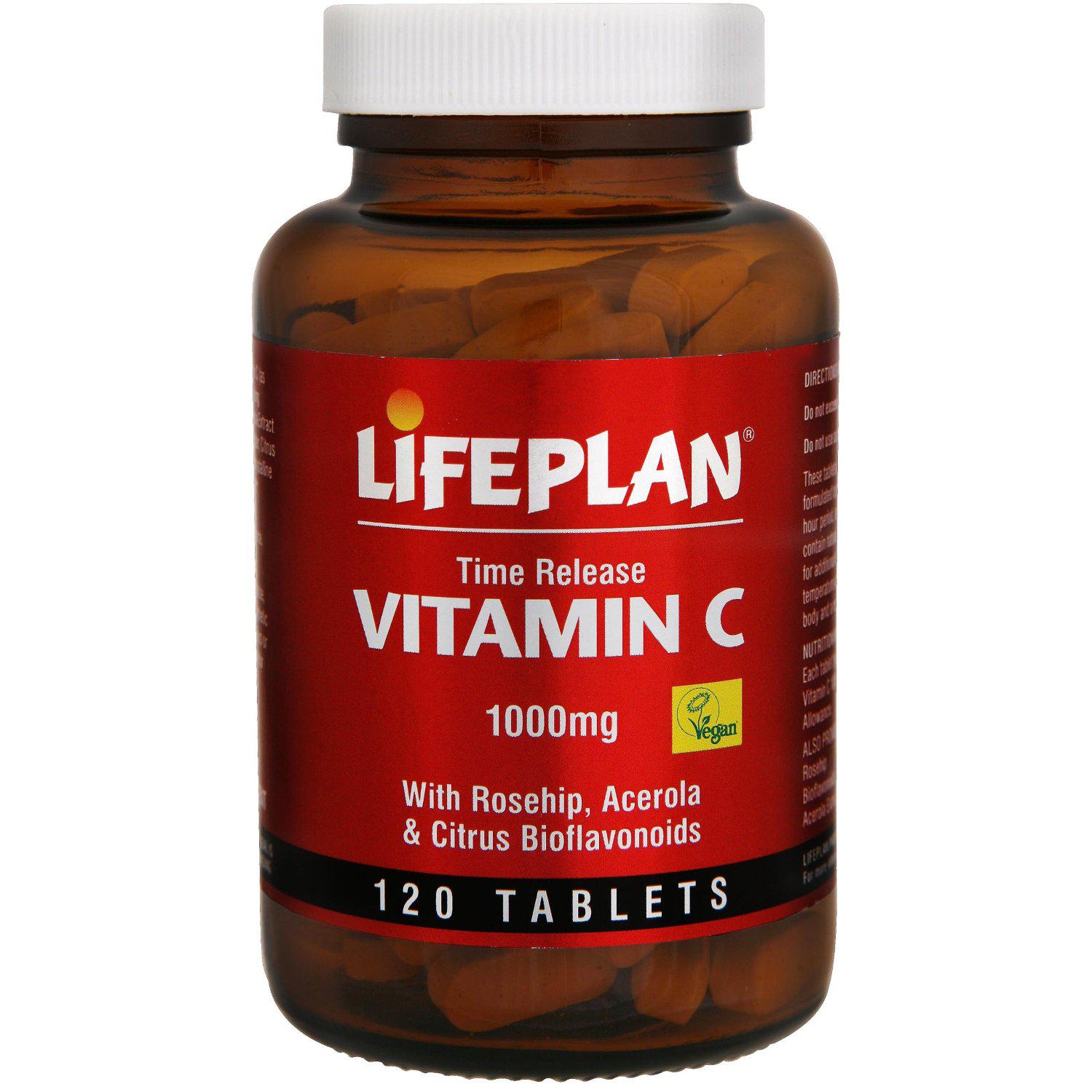 Timed Release Vitamin C 1000mg in 120tabs pot from Lifeplan