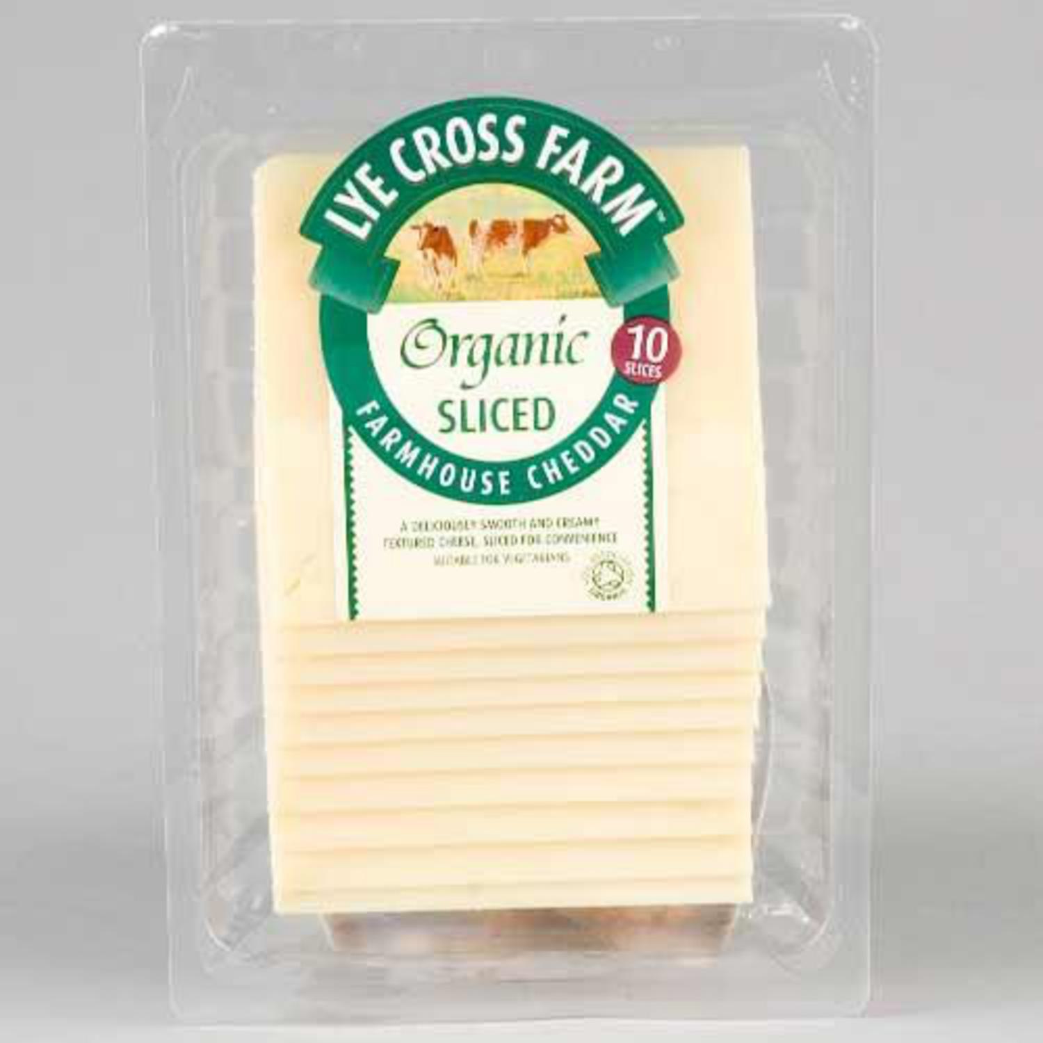 Organic Mature Cheddar Cheese Slices in 200g from Lye Cross