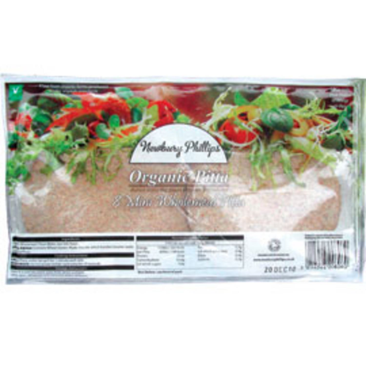 Organic Mini Wholemeal Pitta Bread in 8pack from Newbury