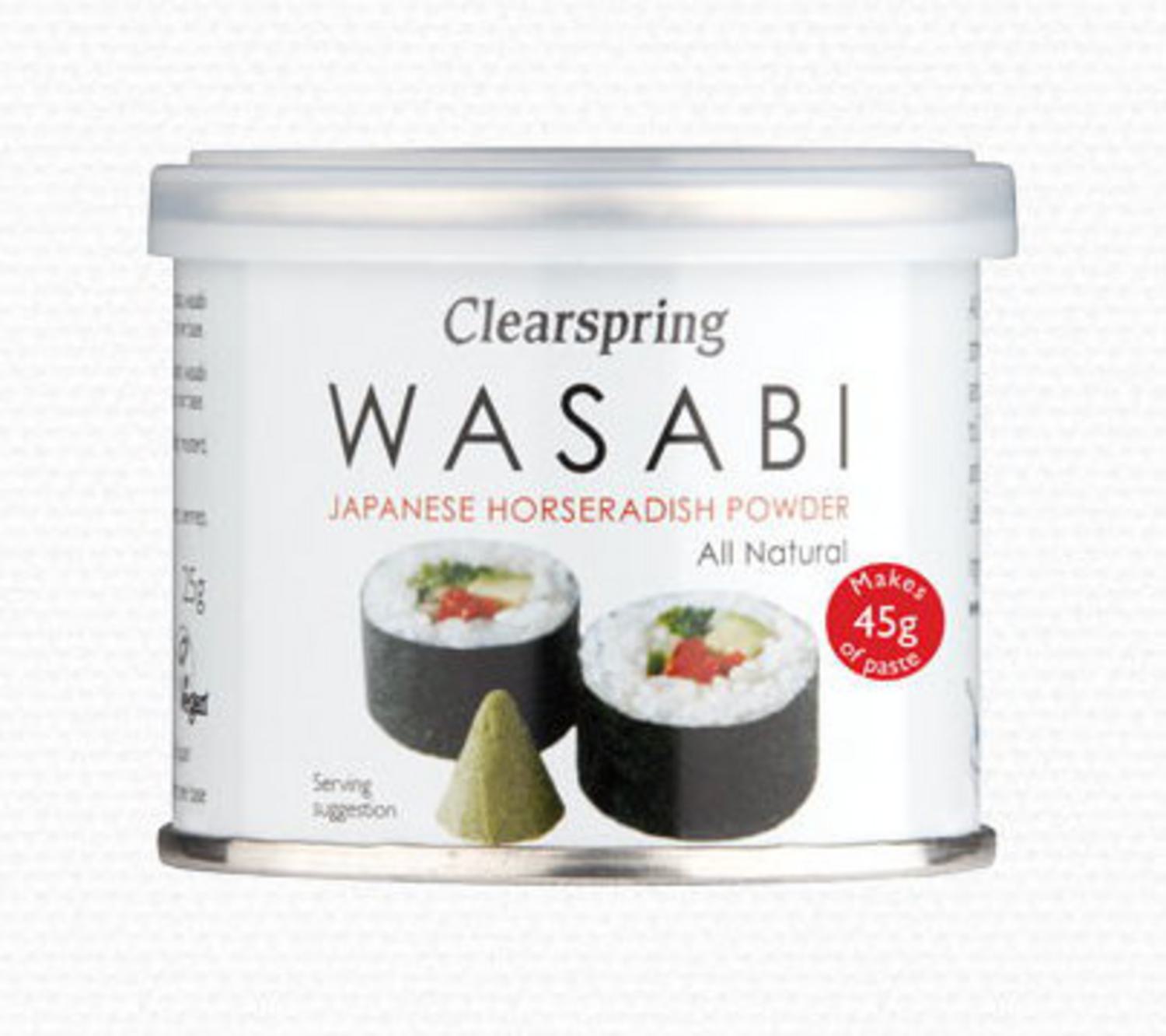 Wasabi Powder in 25g tin from Clearspring