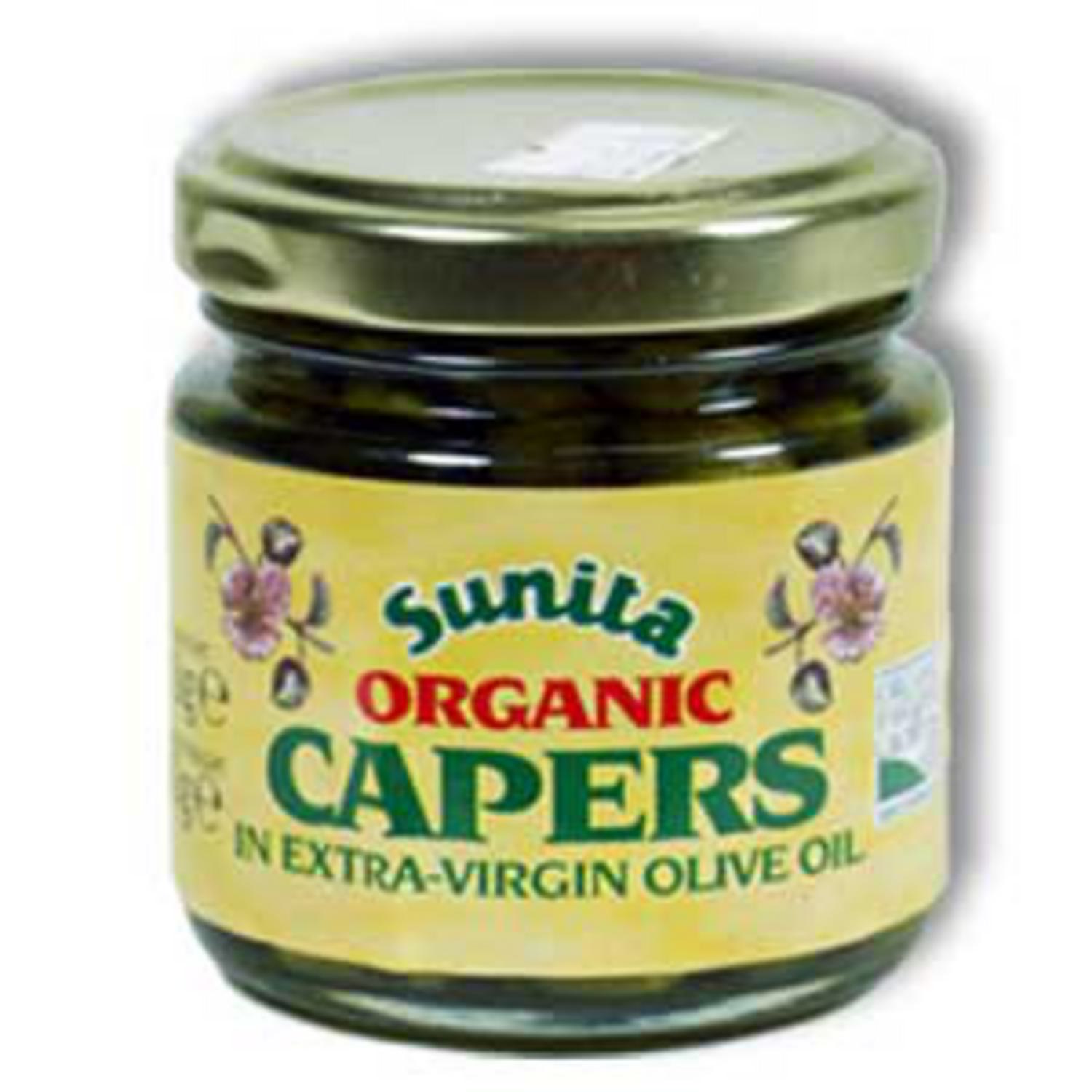Organic Capers in Extra Virgin Olive Oil in 125g from Sunita
