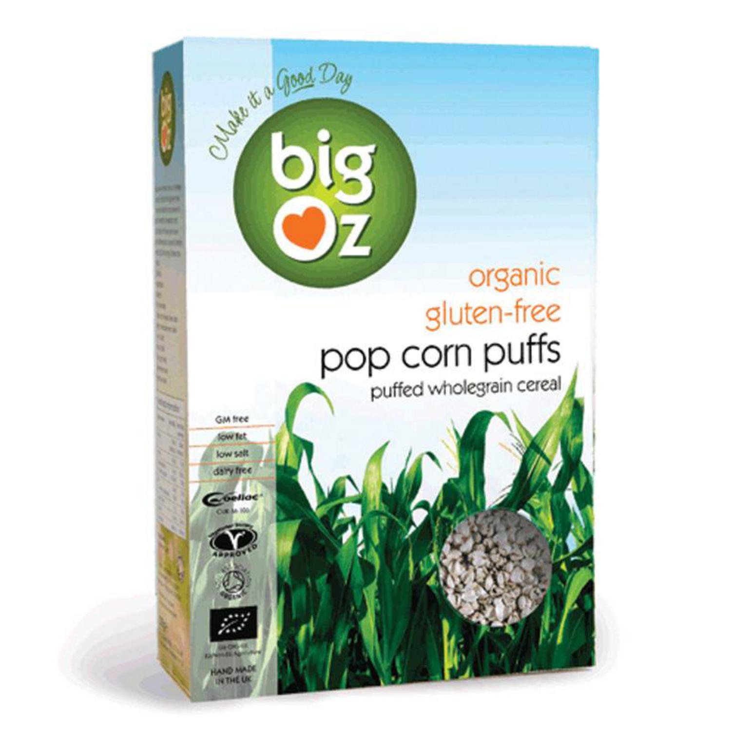 Organic Popcorn Puffs in 170g from Big Oz