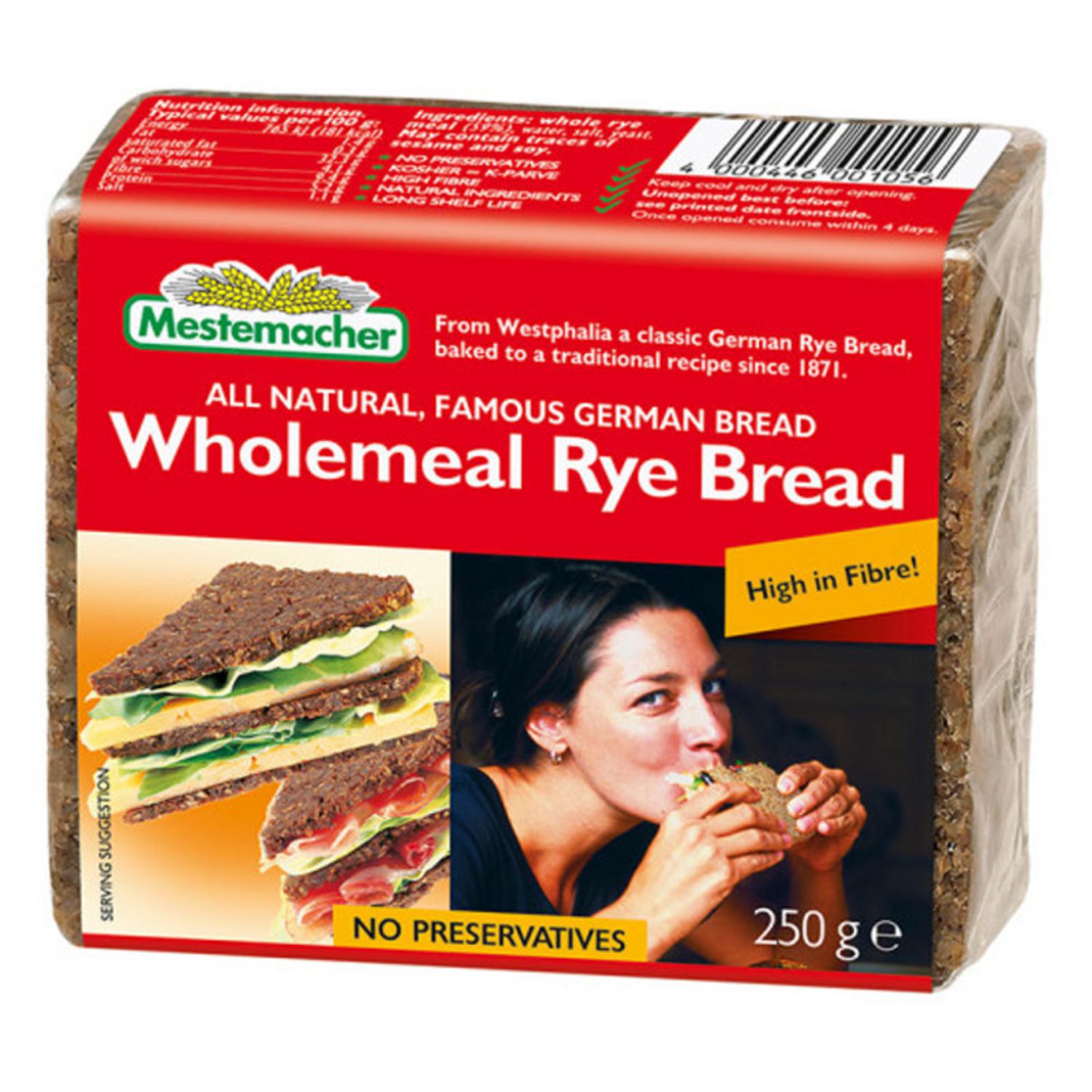 Rye Bread in 250g from Mestemacher