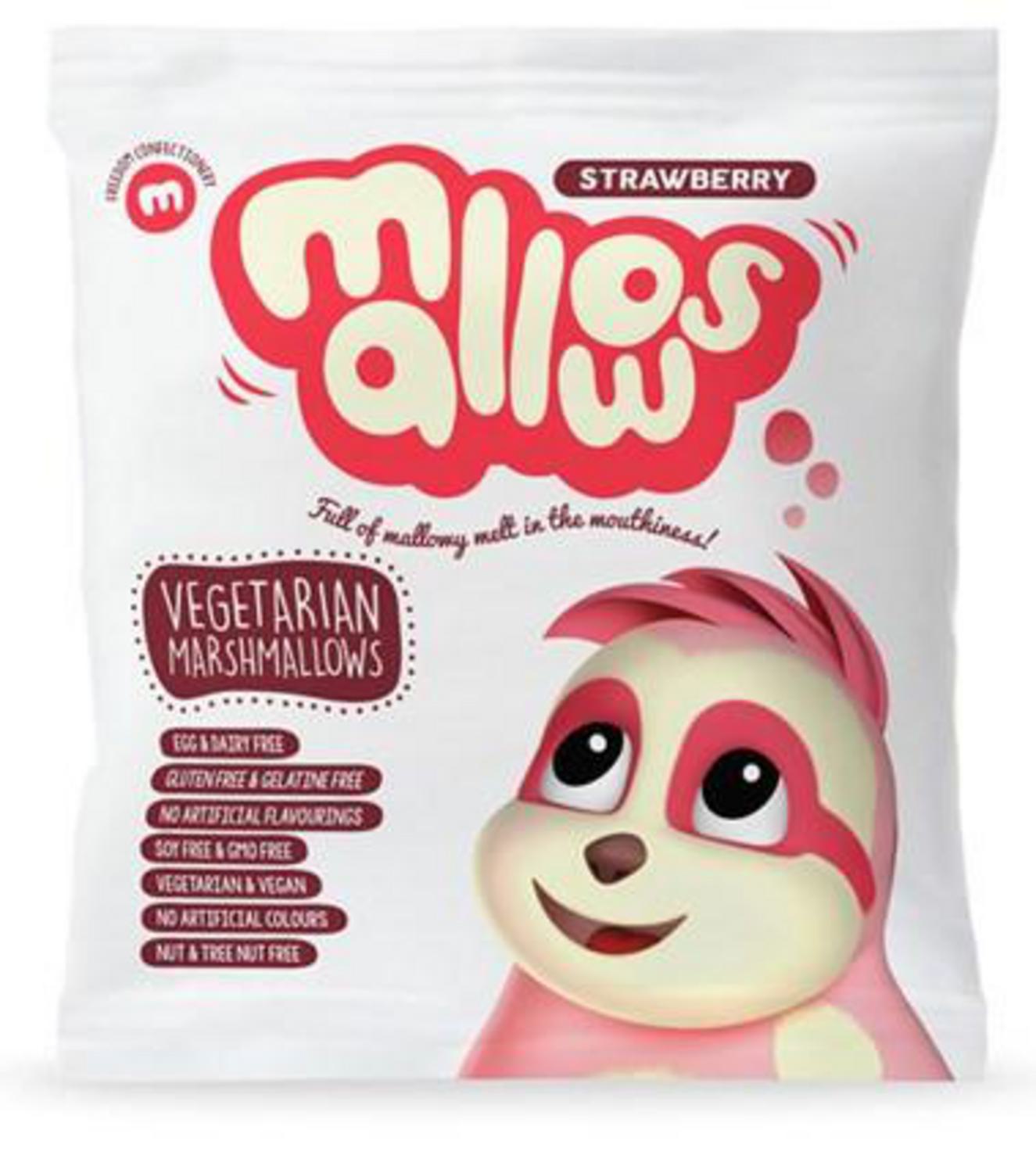 Strawberry Marshmallows dairy free in 75g from Freedom Mallows