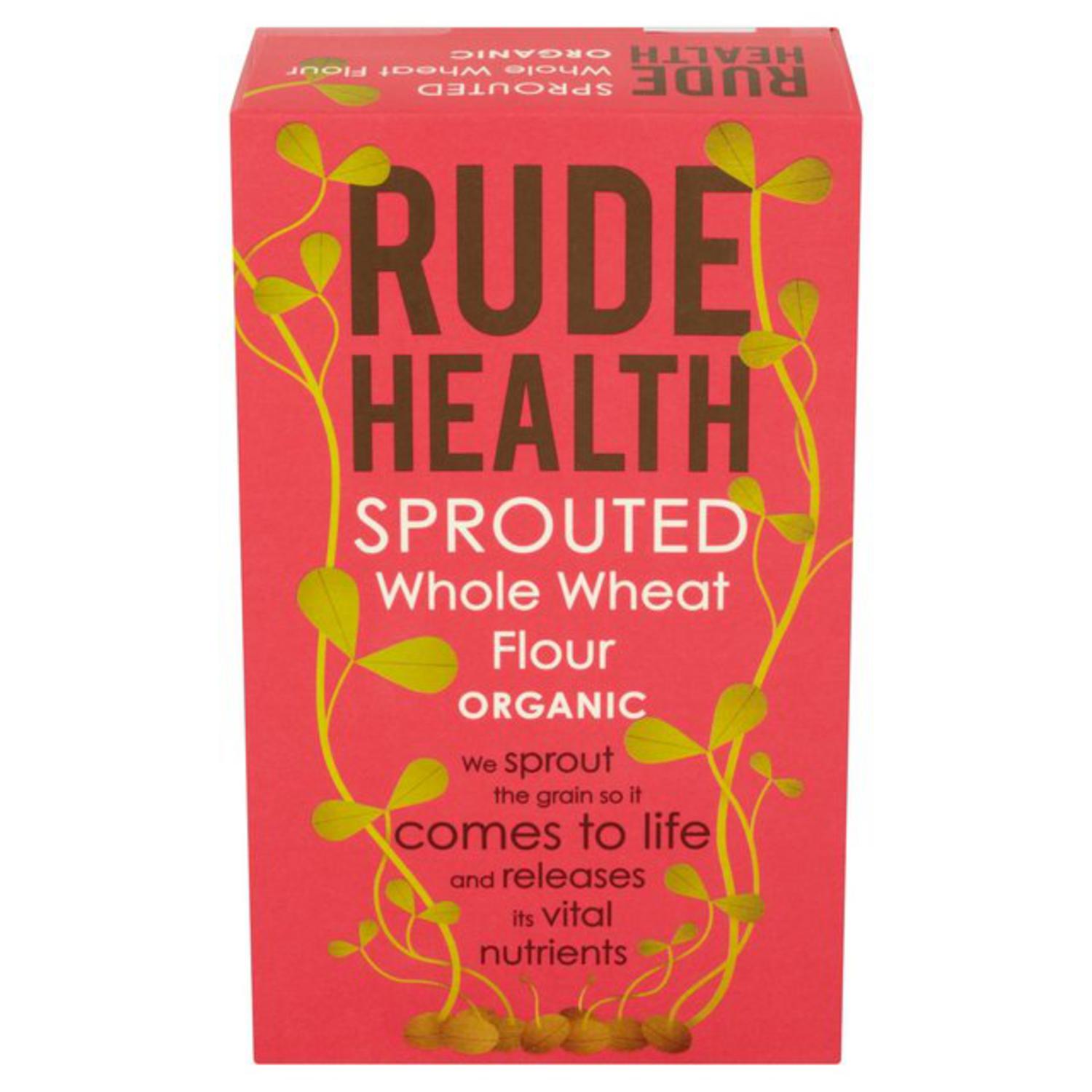 Organic Sprouted Whole Wheat Flour in 500g from Rude Health