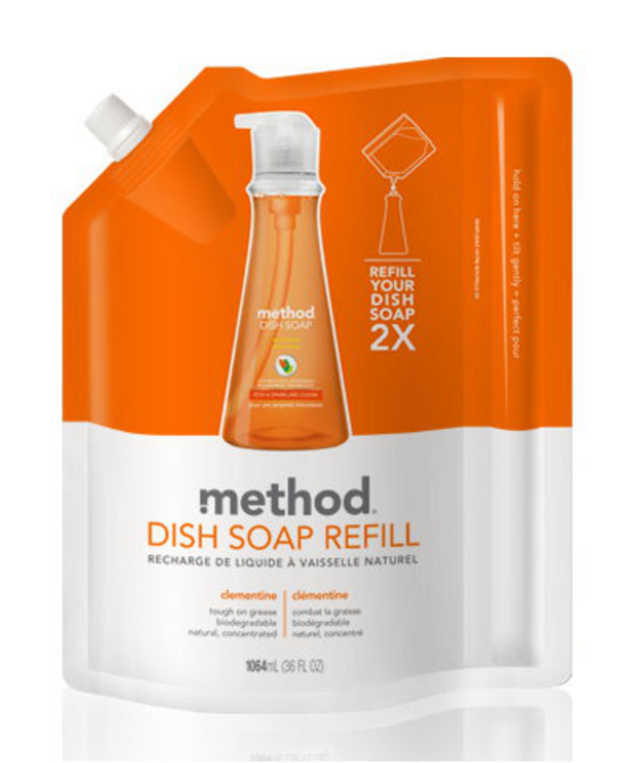 Clementine Washing Up Liquid Refill in 1064ml from Method