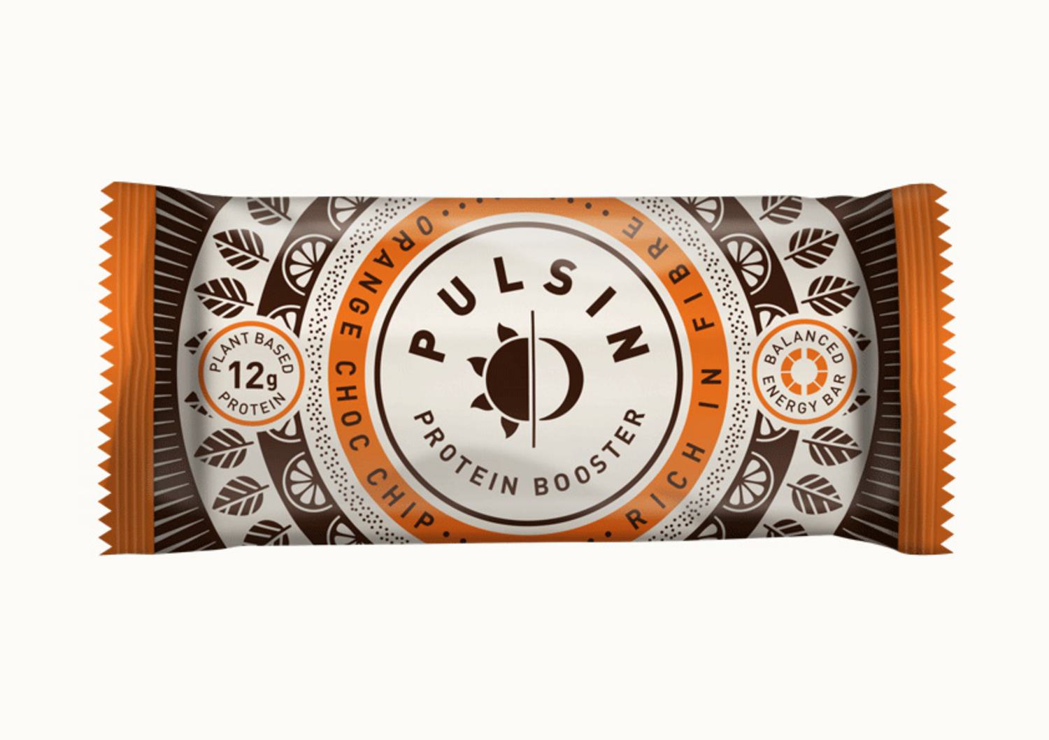 Orange Chocolate Chip Protein Bar in 50g from Pulsin