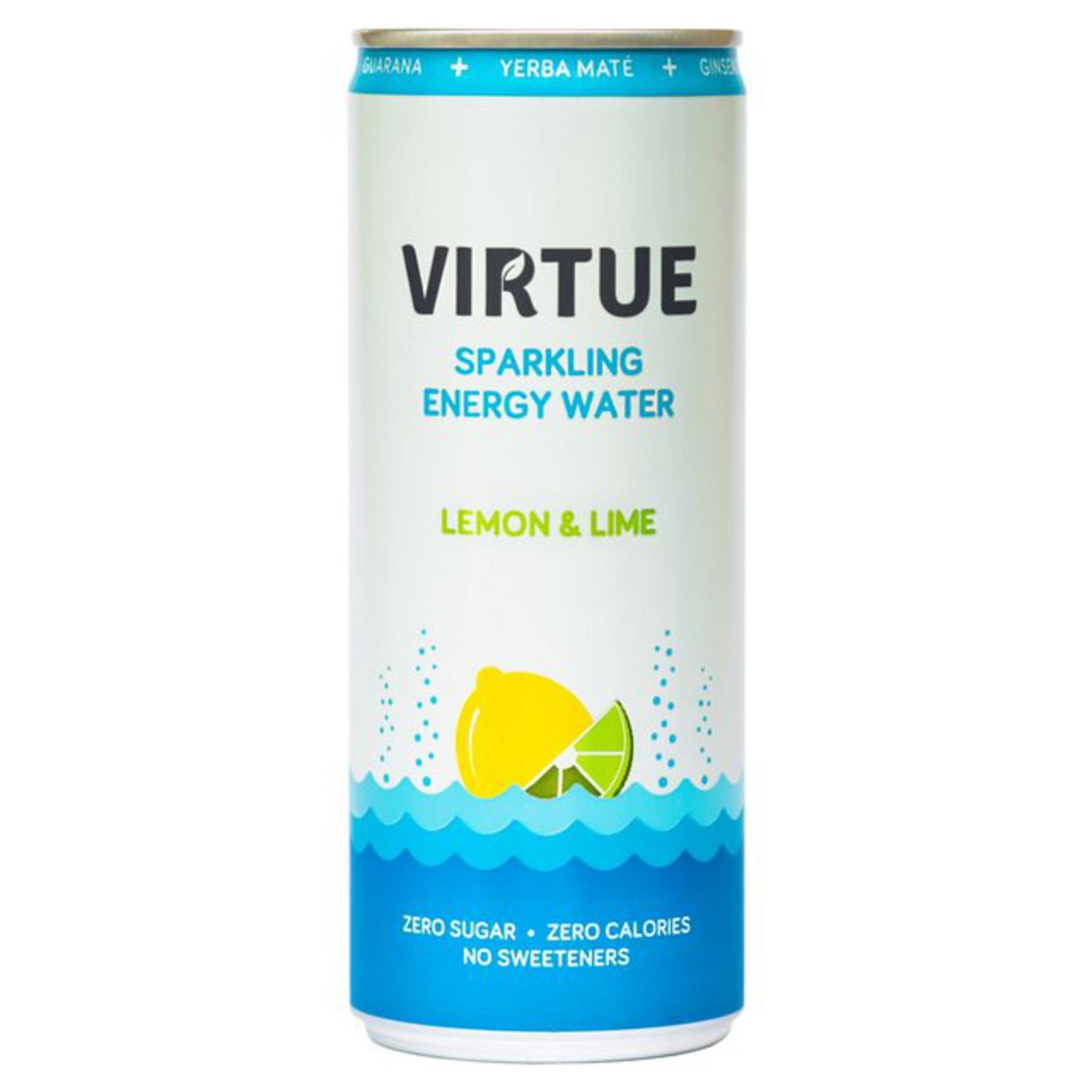 Lemon and Lime Sparkling Energy Water in 250ml from Virtue