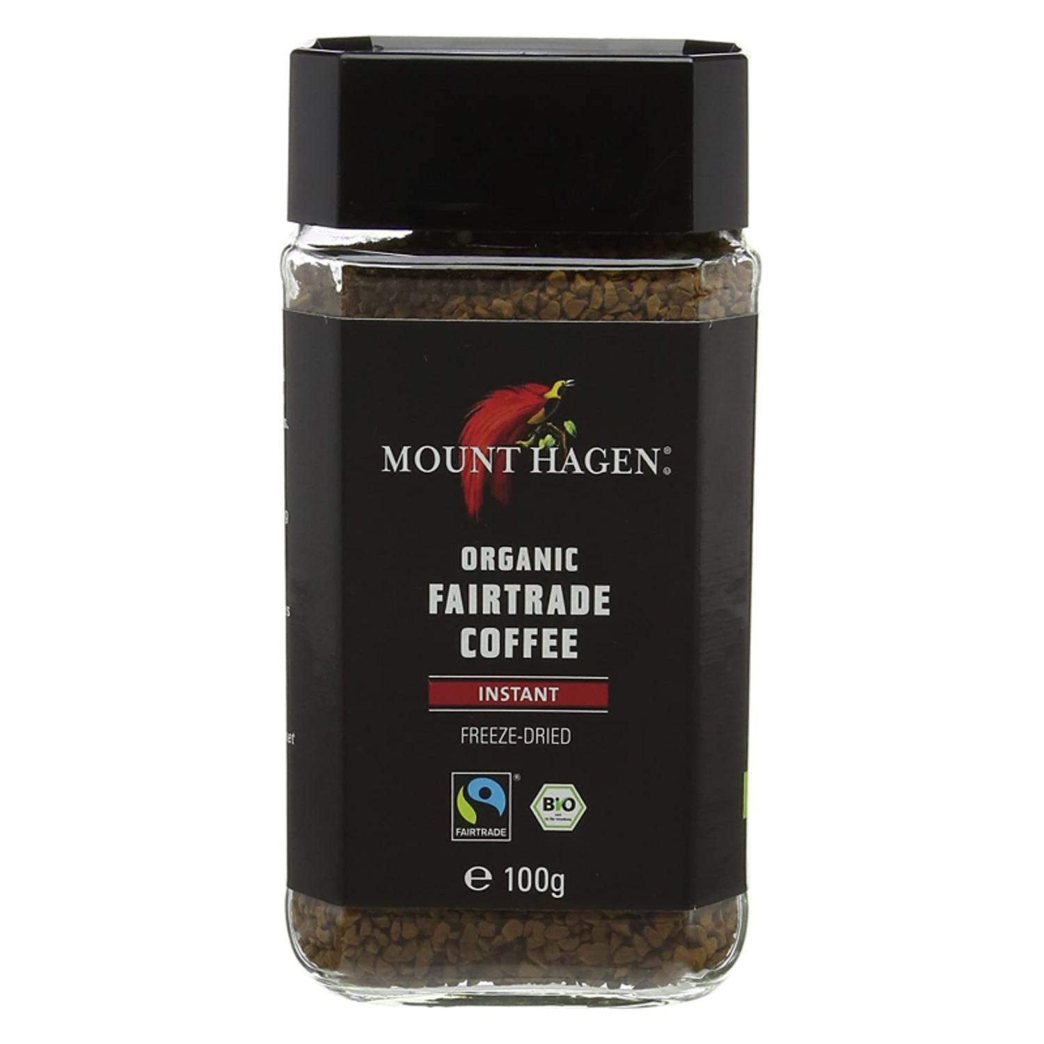 FairTrade Organic Coffee Instant in 100g glass from Mount Hagen