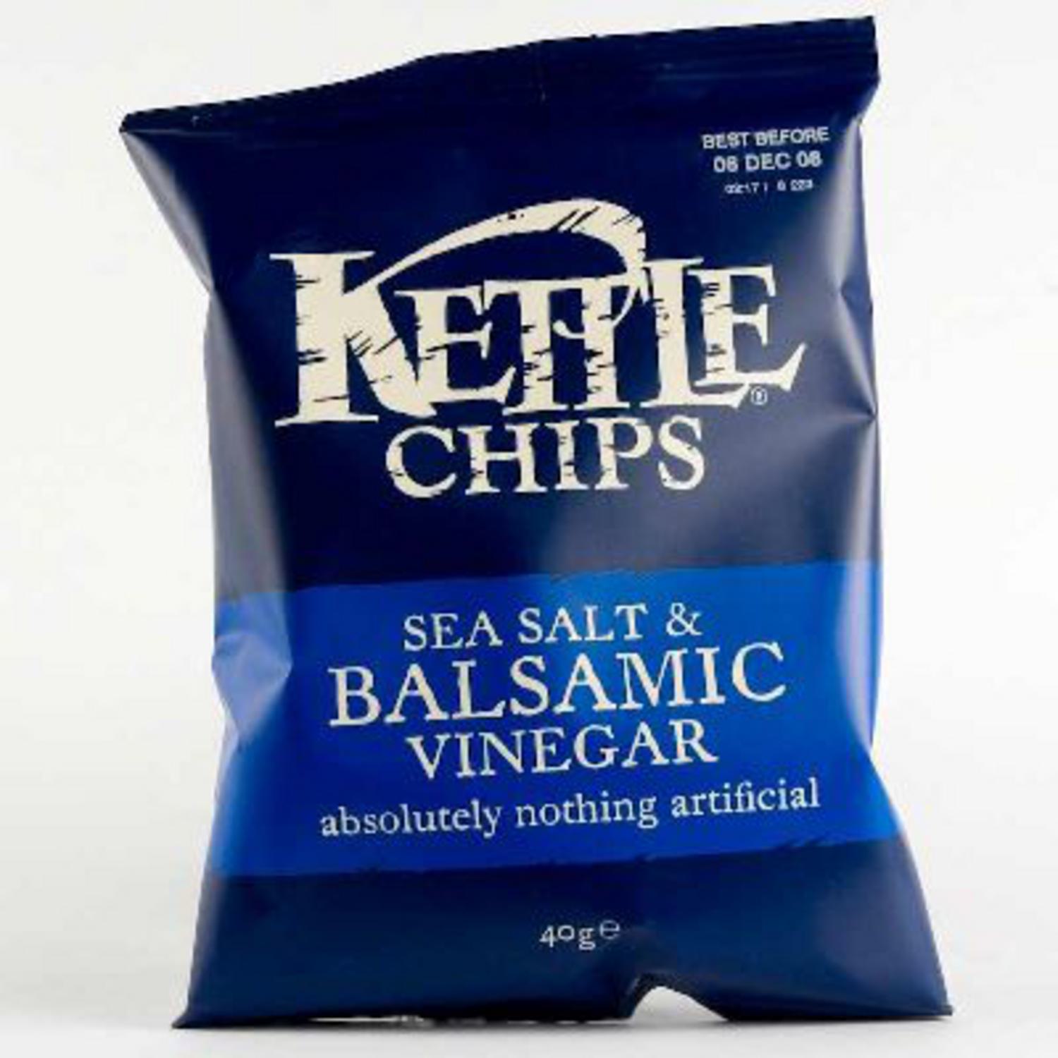 Sea Salt and Black Pepper Crisps in 50g from Kettle Chips