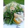 Vegetarian Jersey Royals, Spiced Poached Pears and Roquefort Salad Recipe thumbnail image