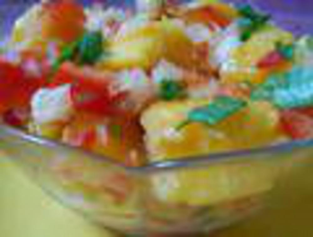Mango and peach salsa