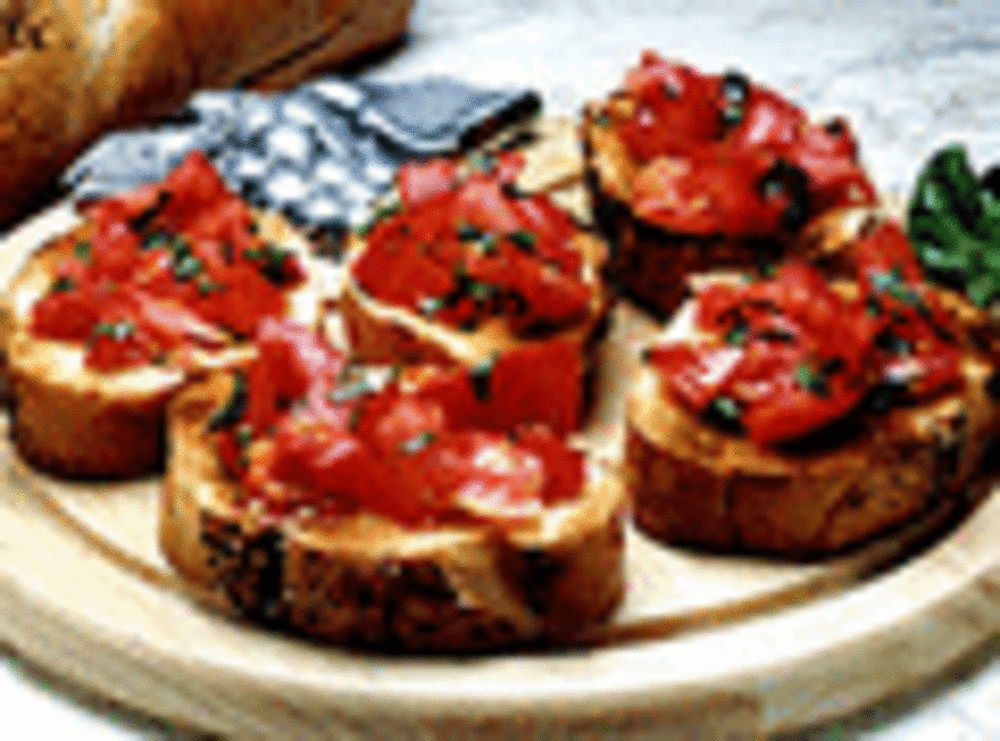 Tomato and basil bruschetta