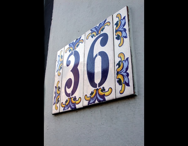 Ornate 36 number sign