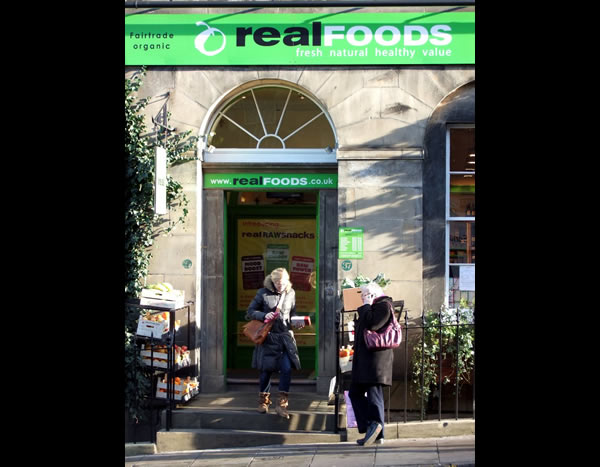 Main entrance to Real Foods