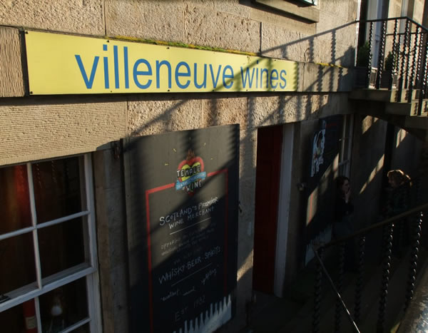 Villeneuve Wines shop sign
