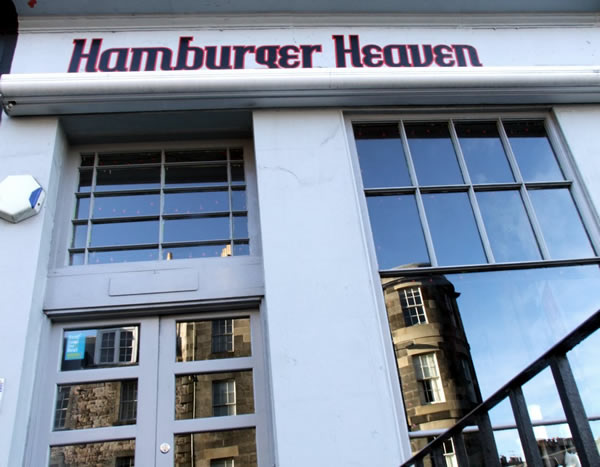 Hamburger heaven eatery sign