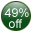 49% Off promotion sticker