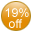 19% Off promotion sticker