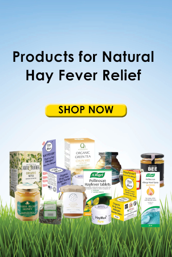 A banner showing natural hayfever remedies