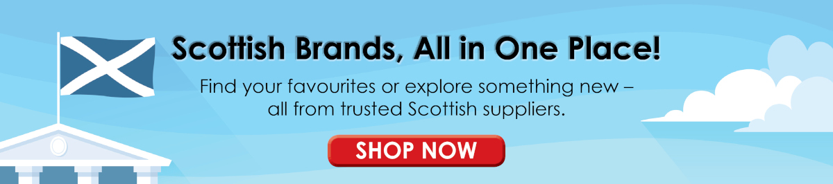 A banner showing the Scottish flag