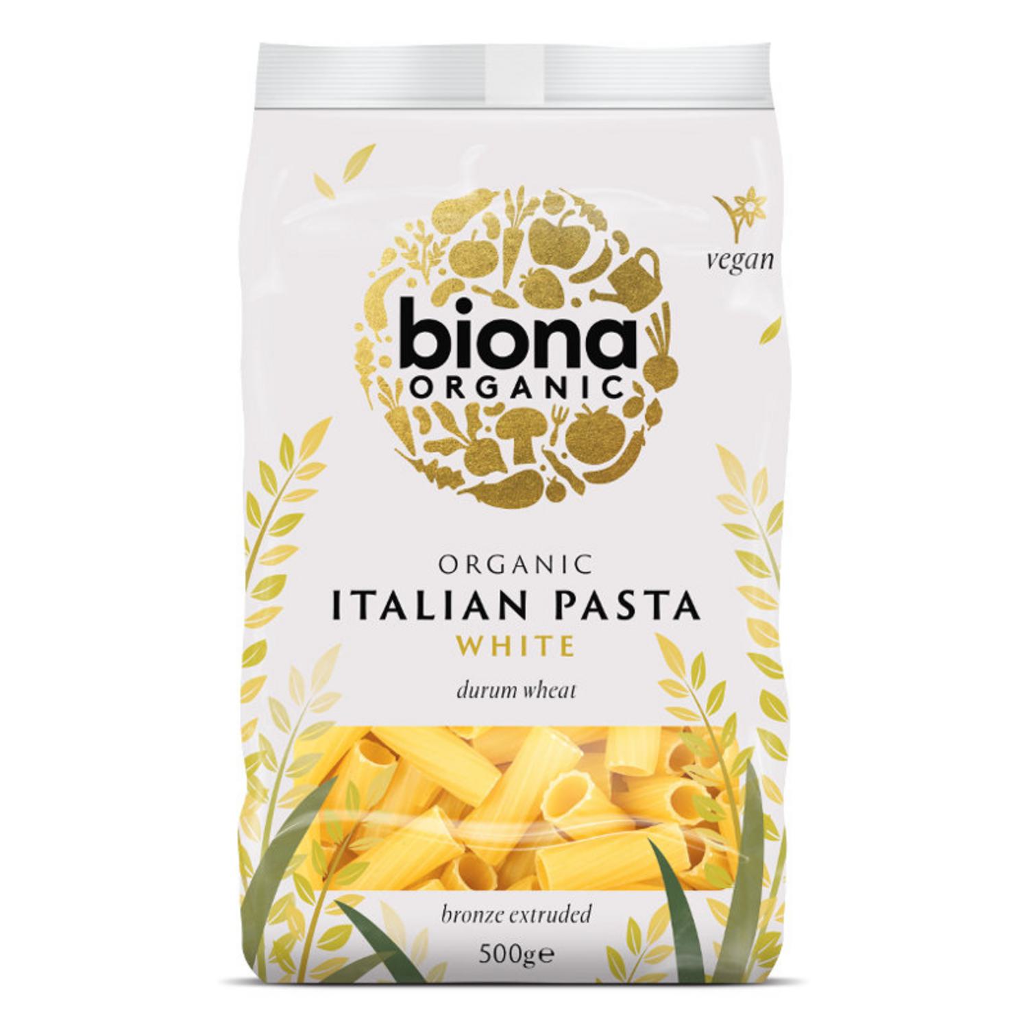 Organic Organic White Rigatoni Pasta in 500g from Biona