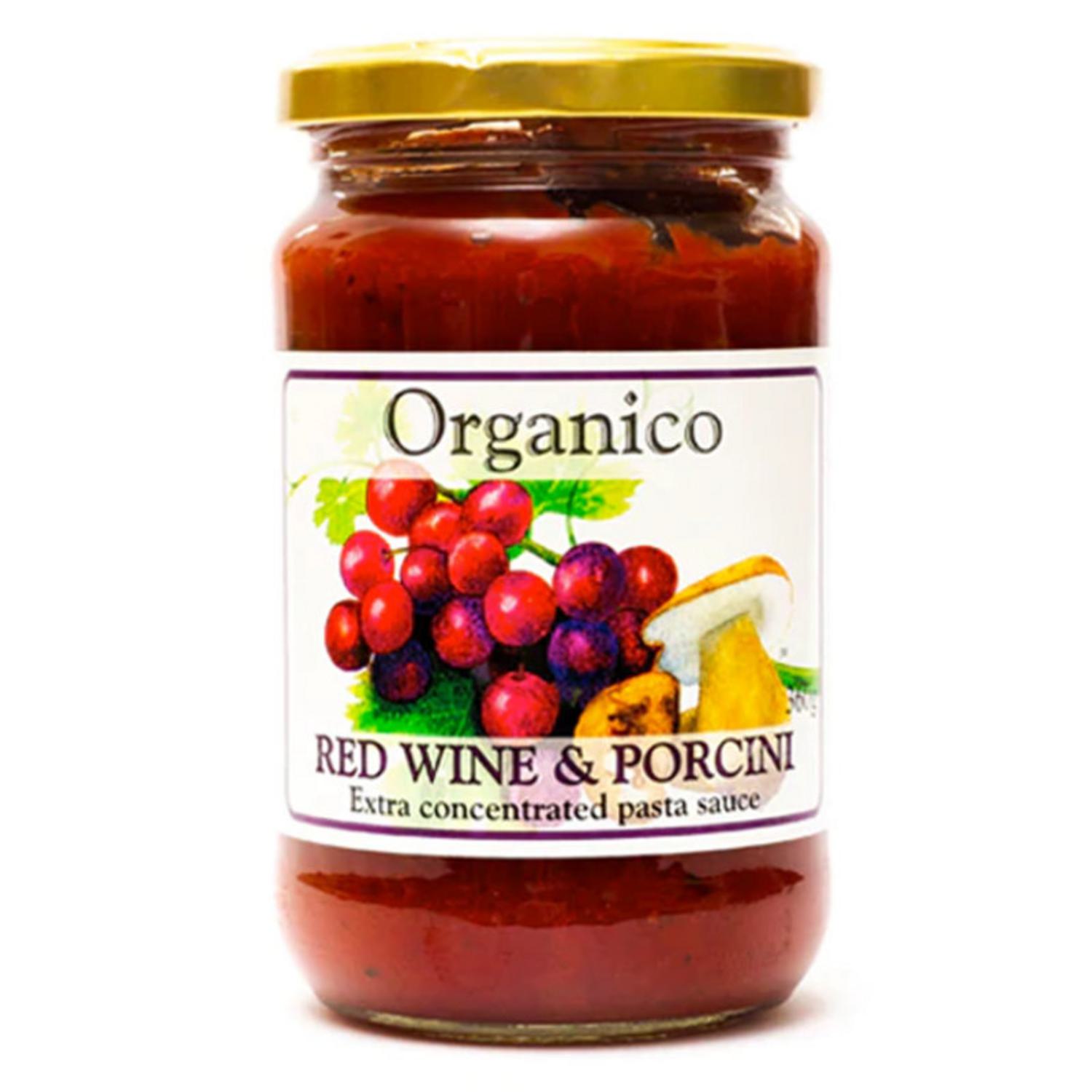Red Wine and Porcini Pasta Sauce in 360g from Organico