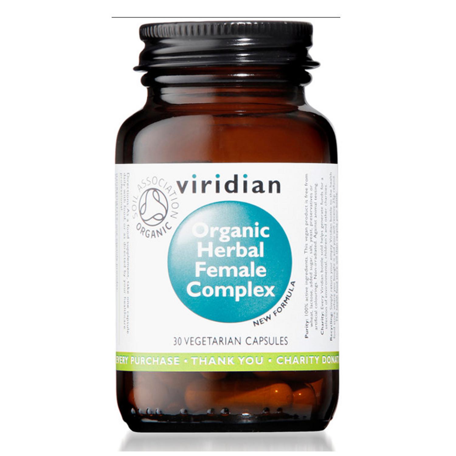 Organic Herbal Female Complex in 30capsules from Viridian