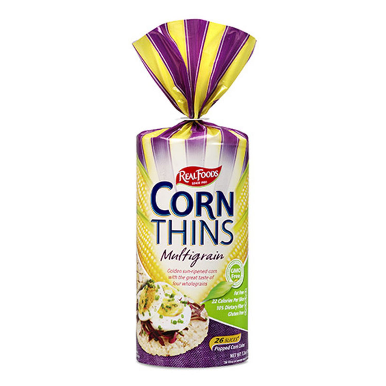 Multi Grain Corn Thins in 150g bag from Real Foods Pty Ltd