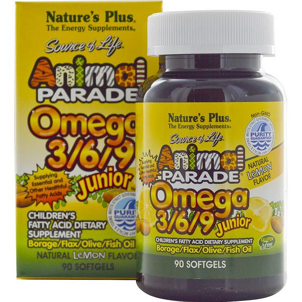 Omega 3-6-9 Supplement Lemon Animal Parade 