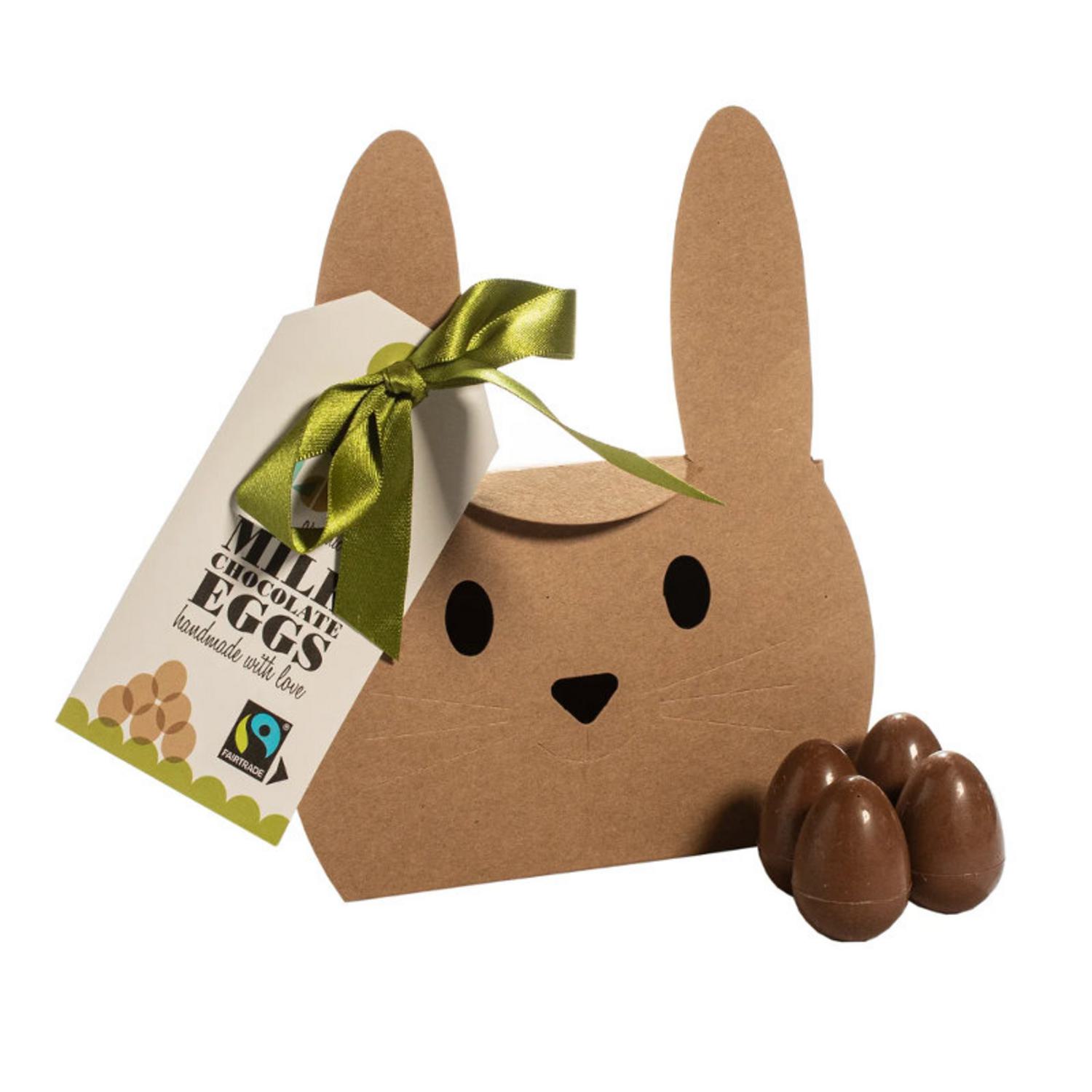 Organic Milk Chocolate Eggs Mini in 140g tray from Cocoa Loco