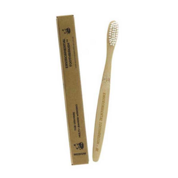 Environmental Disposable Bamboo Medium Toothbrush Vegan