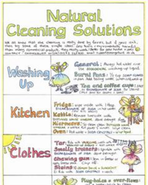 Natural Cleaning Solutions Wallchart 