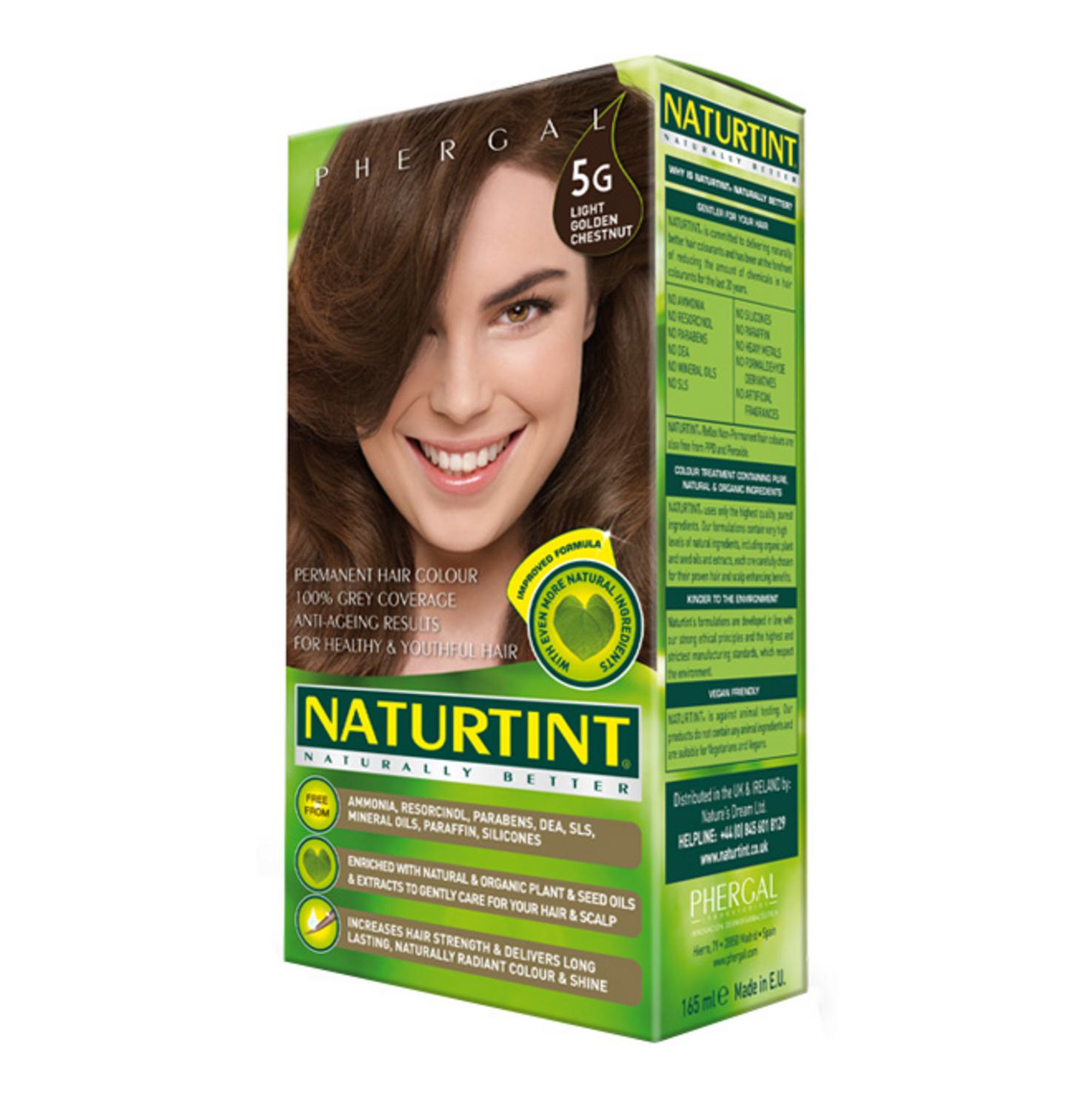 Permanent Hair Colourant Light Golden Chestnut 5G in 165ml from Naturtint