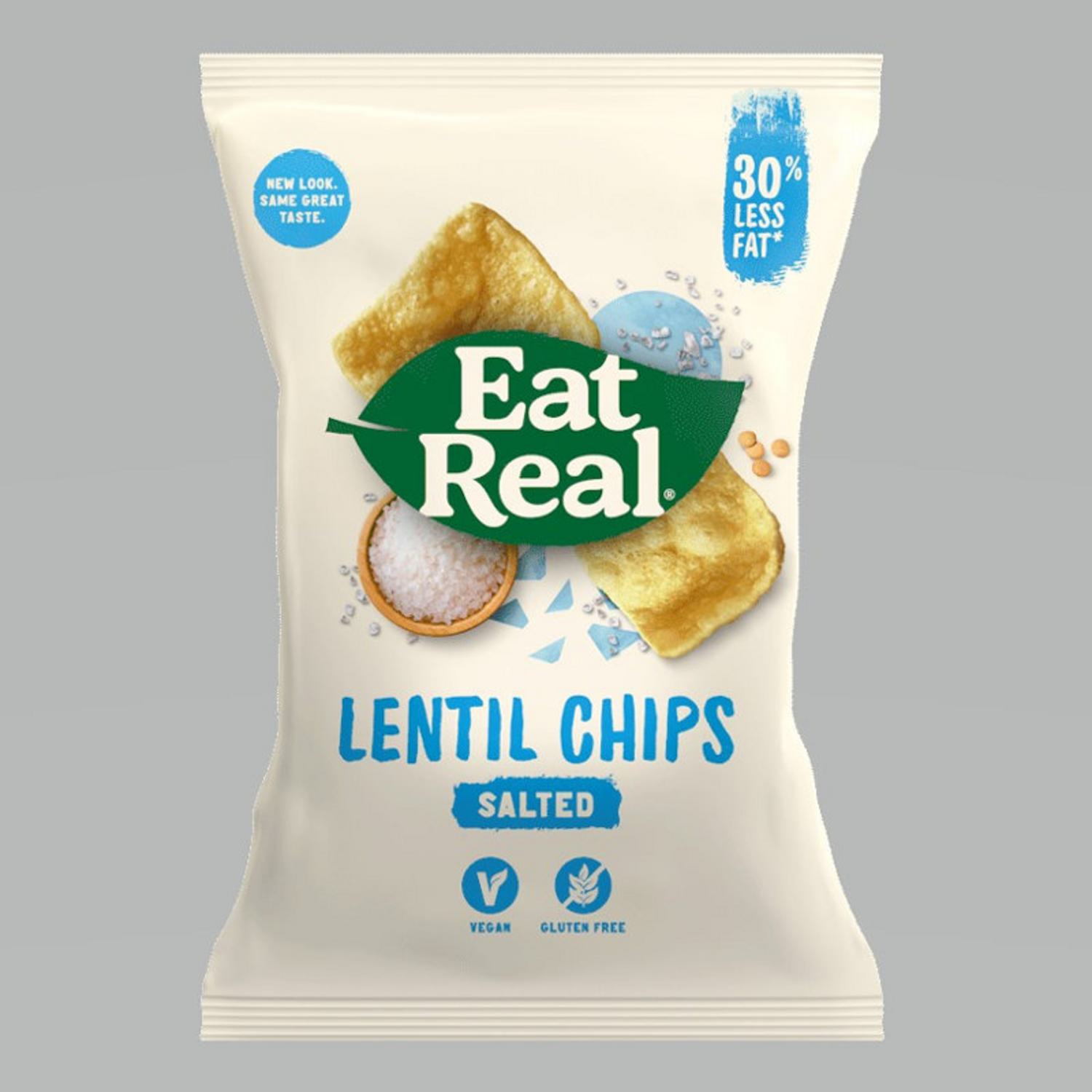 Sea Salted Lentil Chips in 113g from Eat Real