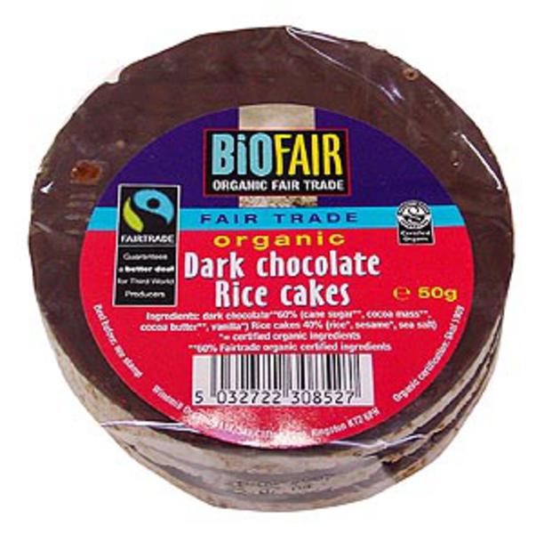 Rice Cakes Dark Chocolate Coated FairTrade, ORGANIC