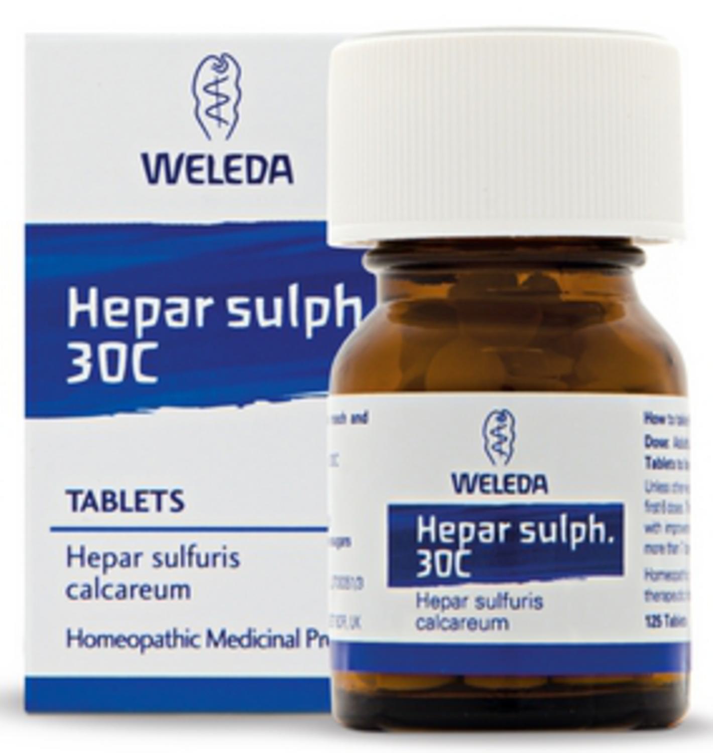 Hepar Sulphuris Homeopathic Remedy 30c in 125tabs from Weleda