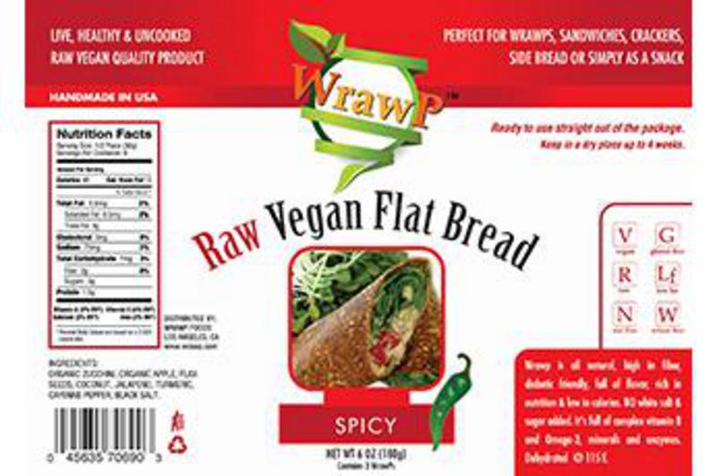 Spicy Raw Flatbread Gluten Free, Vegan