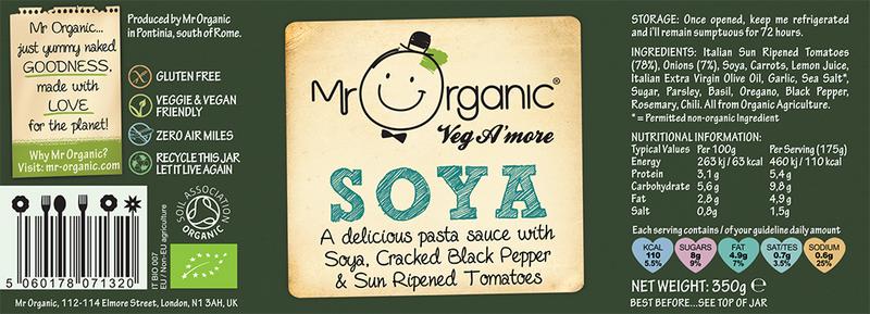 Veg A'More Soya Pasta Sauce Vegan, ORGANIC image 2