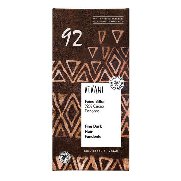  Dark Chocolate 92% Cocoa Vegan, ORGANIC