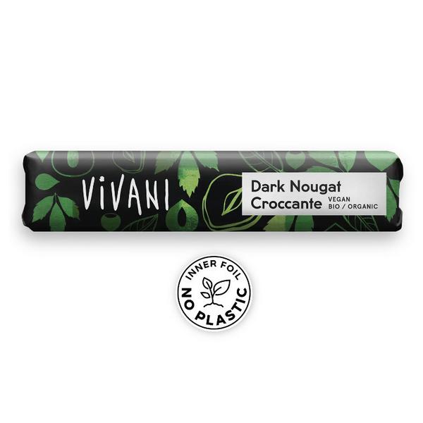 Dark Nougat Croccante Chocolate Vegan, ORGANIC