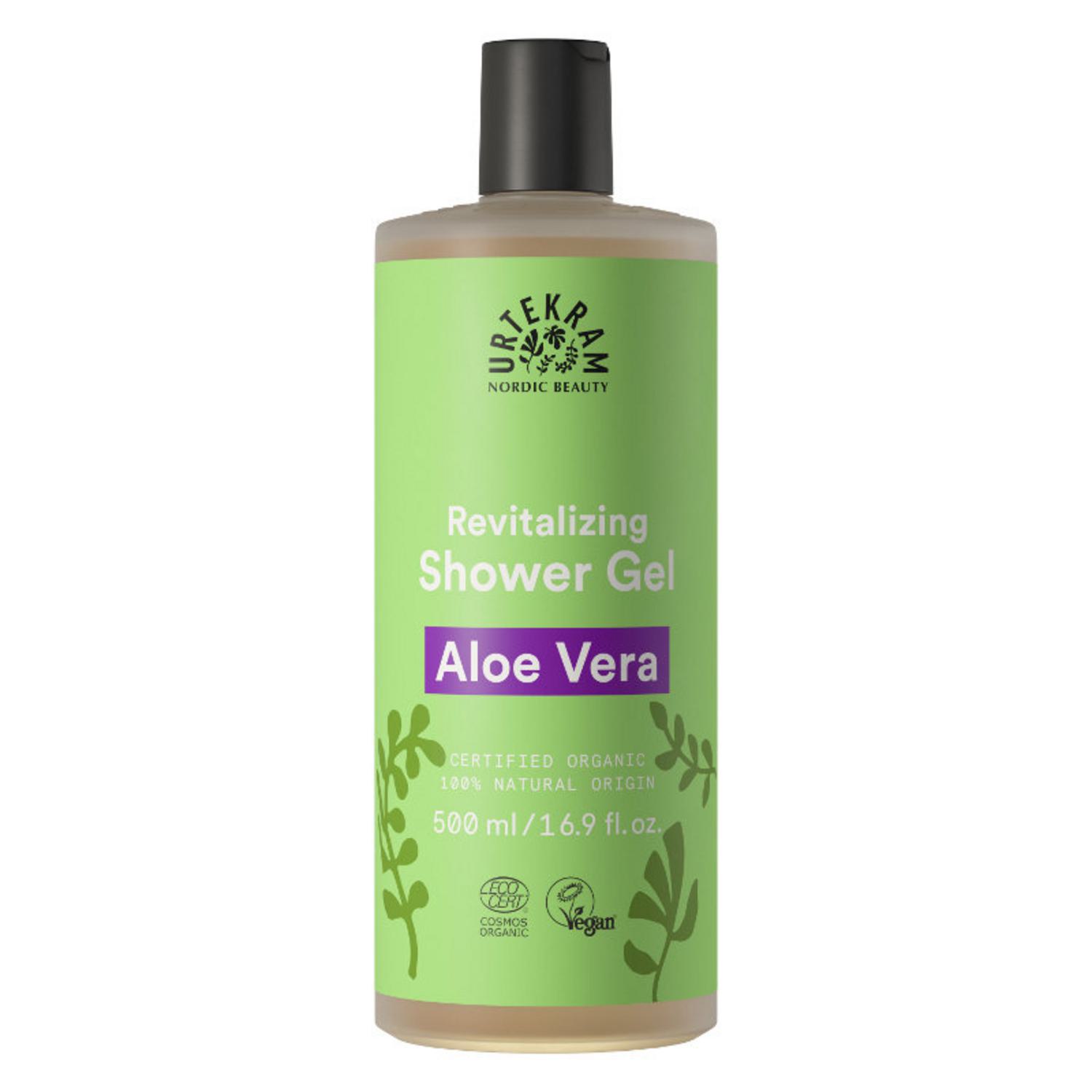 Organic Revitalising Aloe Vera Shower Gel in 500ml from Urtekram
