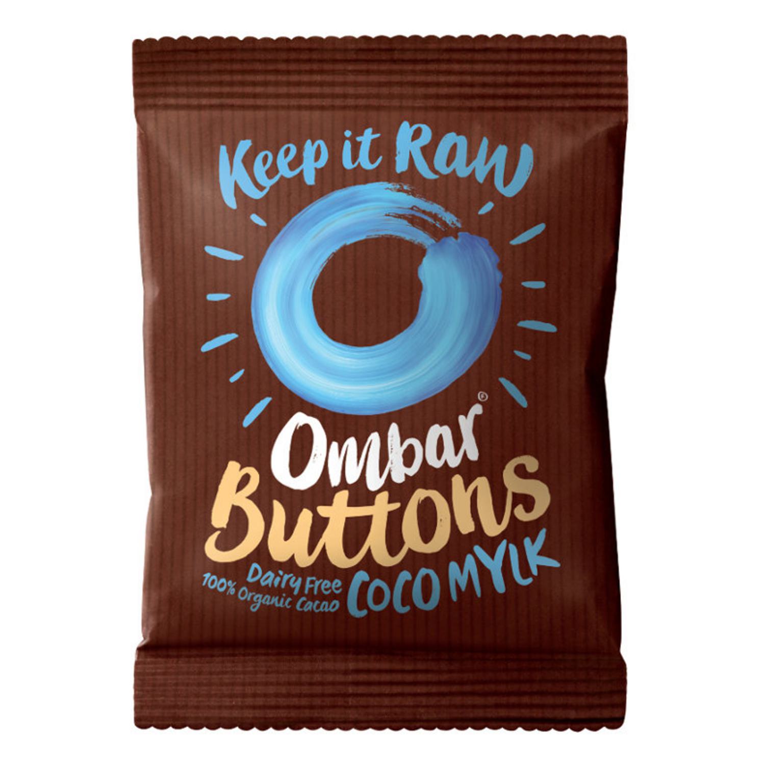 Organic Coco Mylk Chocolate Buttons in 25g from Ombar