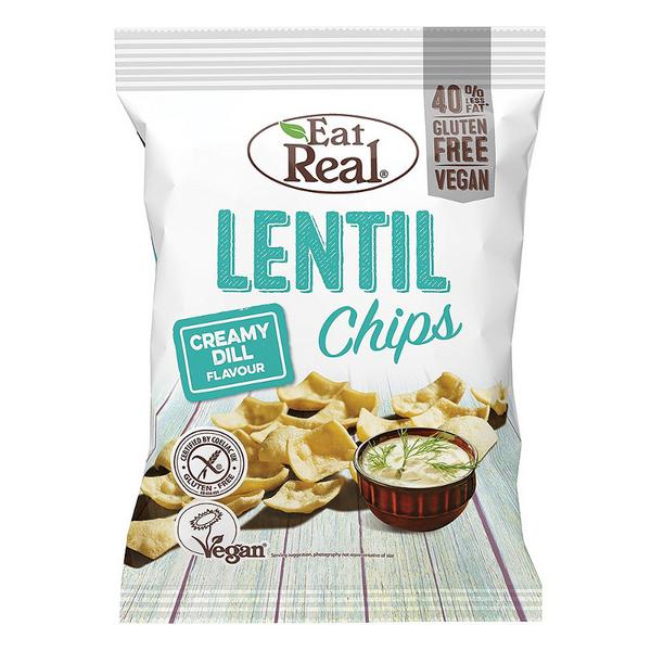 Creamy Dill Lentil Chips Gluten Free, Vegan