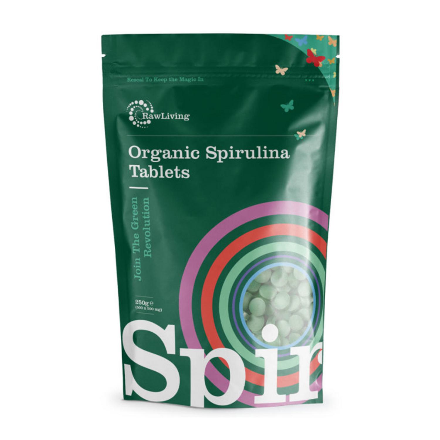 Organic Organic Spirulina Tablets in 250g from Raw Living
