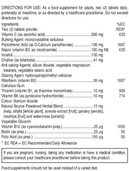 Vitamins B & C Complex Gluten Free, Vegan image 2